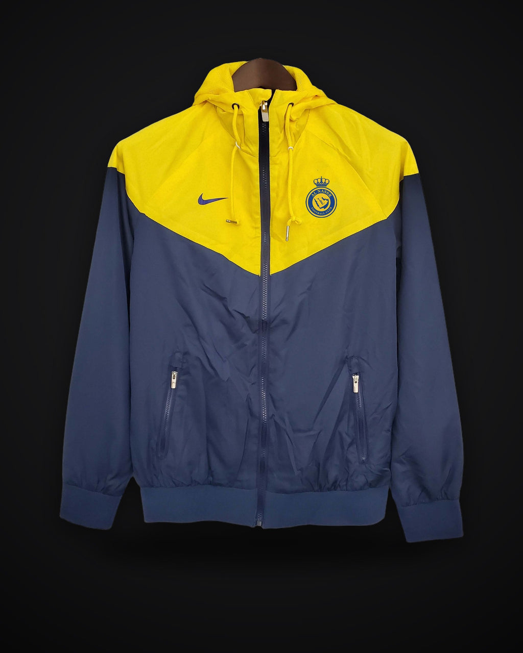 2023/2024 Al-Nassr Windbreaker Navy blue and yellow