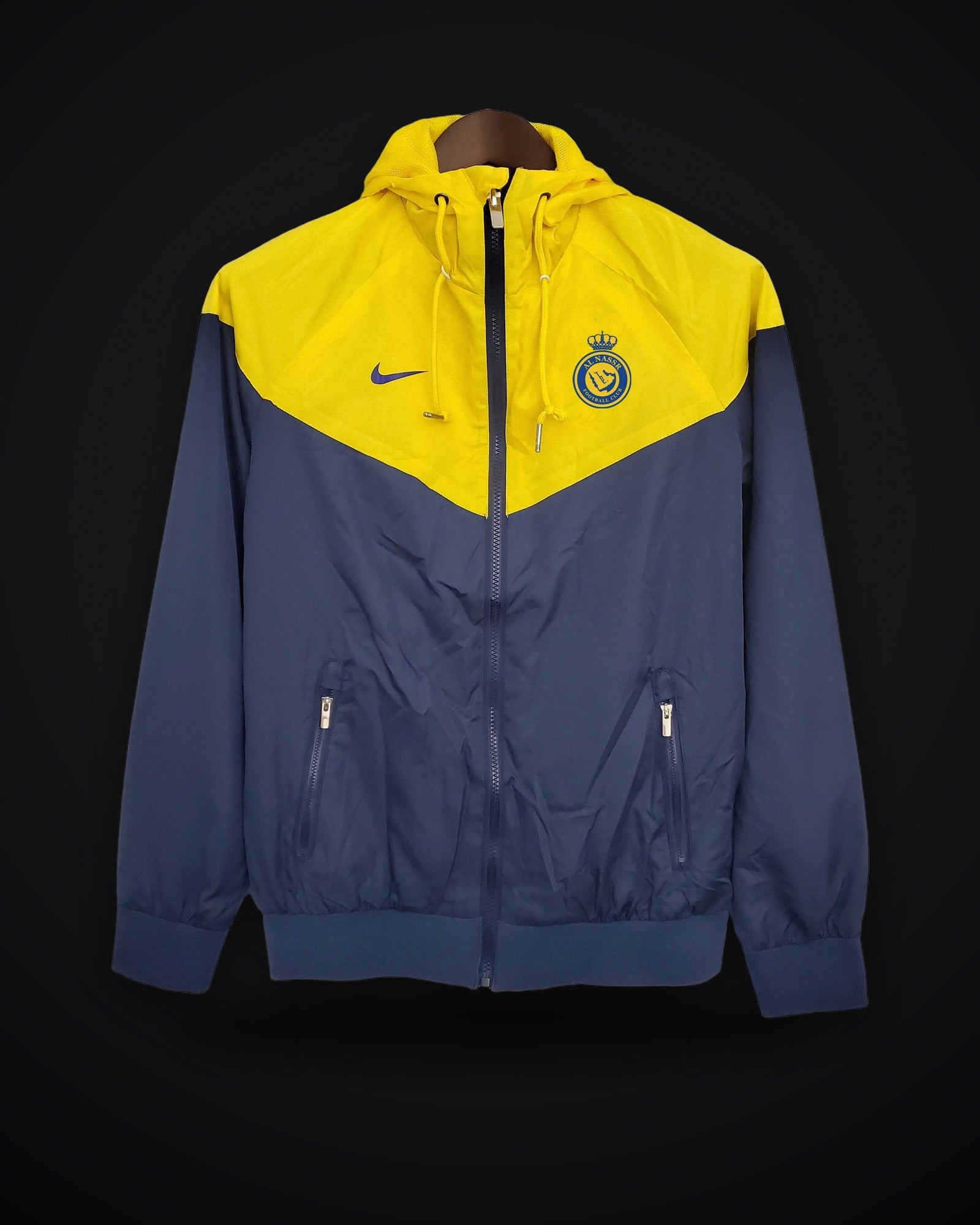 2023/2024 Al-Nassr Windbreaker Navy blue and yellow
