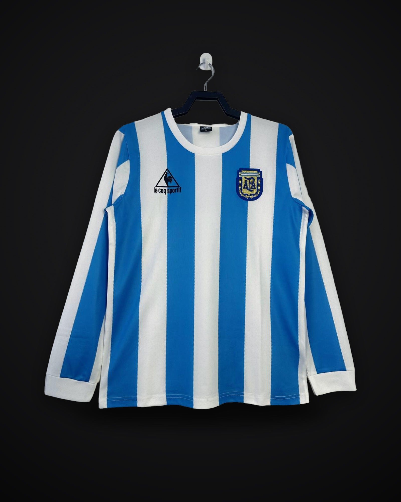 1986 Retro Long Sleeve Argentina National Team Home Jersey
