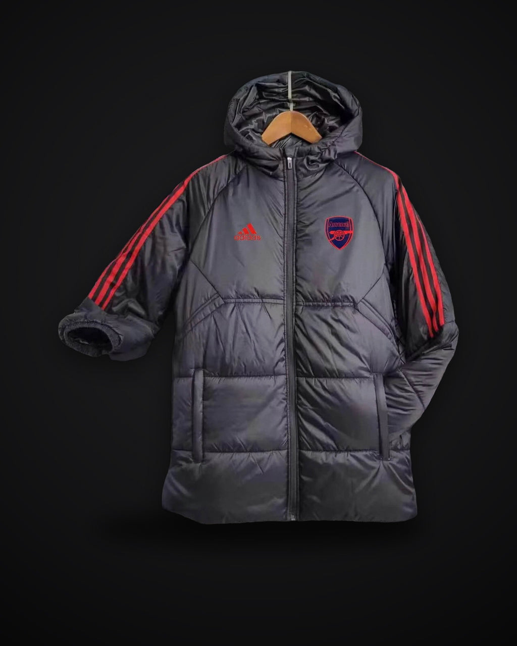 2024/2025 Arsenal Black-Red Edge Soccer Long Cotton jacket