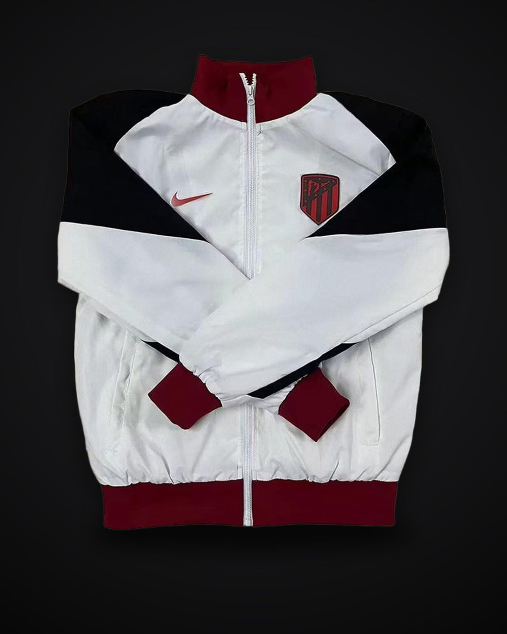 2025 Atletico Madrid Windbreaker Black-White Jersey