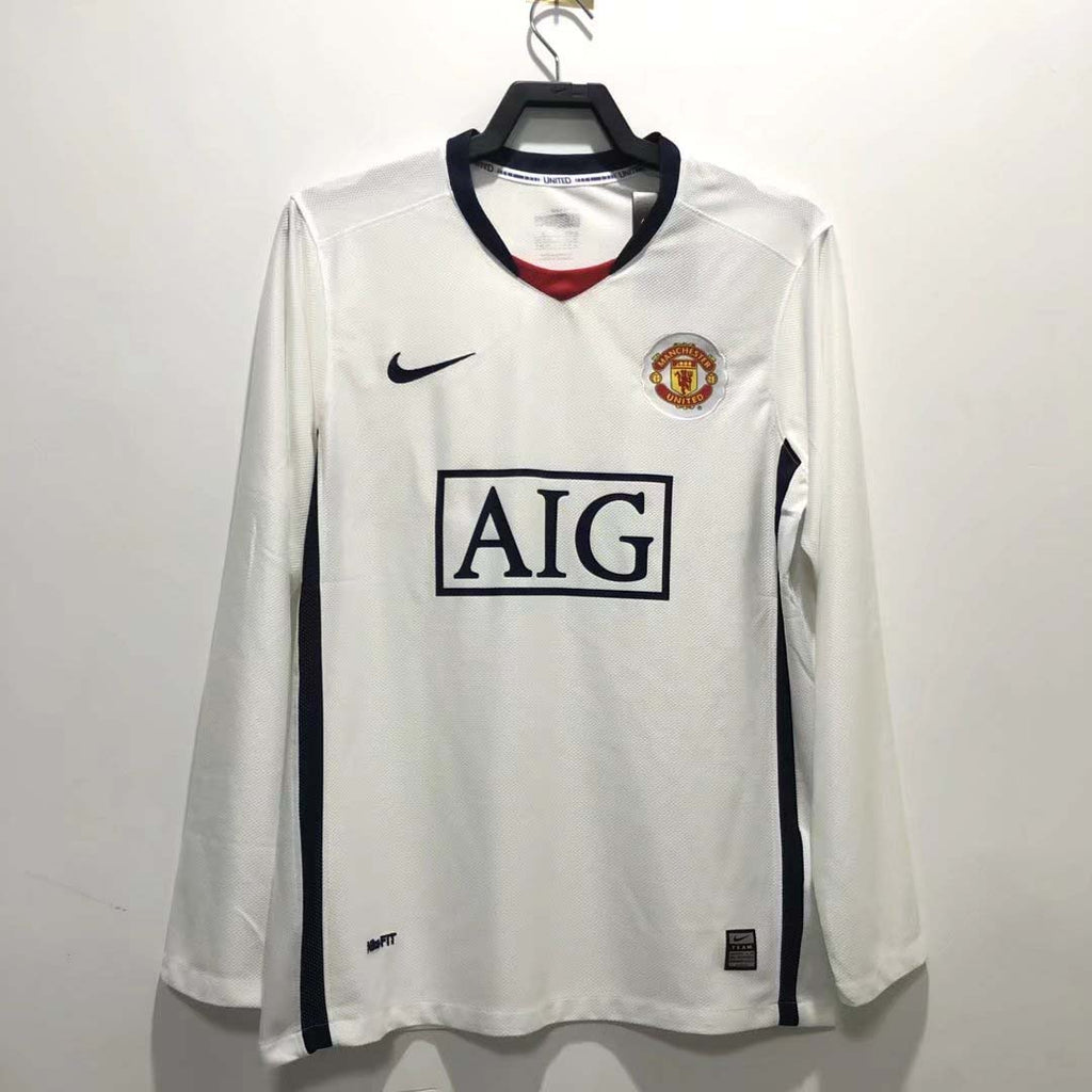 2008-2009 Retro Long Sleeve Manchester United Home