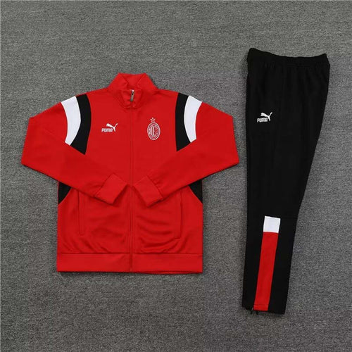 2023/2024 AC Milan Long Zipped Jacket Red