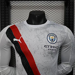 2025/2026 Long Sleeve Player Version Manchester City KidSuper Joint Edition White