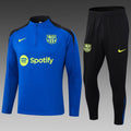 2024/2025 Barcelona Half-Pull Training Suit Color Blue