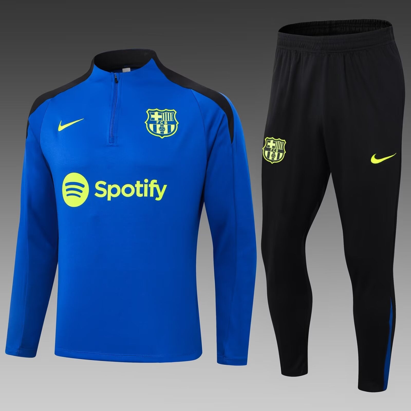 2024/2025 Barcelona Half-Pull Training Suit Color Blue