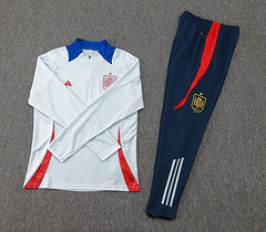 2024-2025 Spain Half-Pull Training Suit Baby Blue