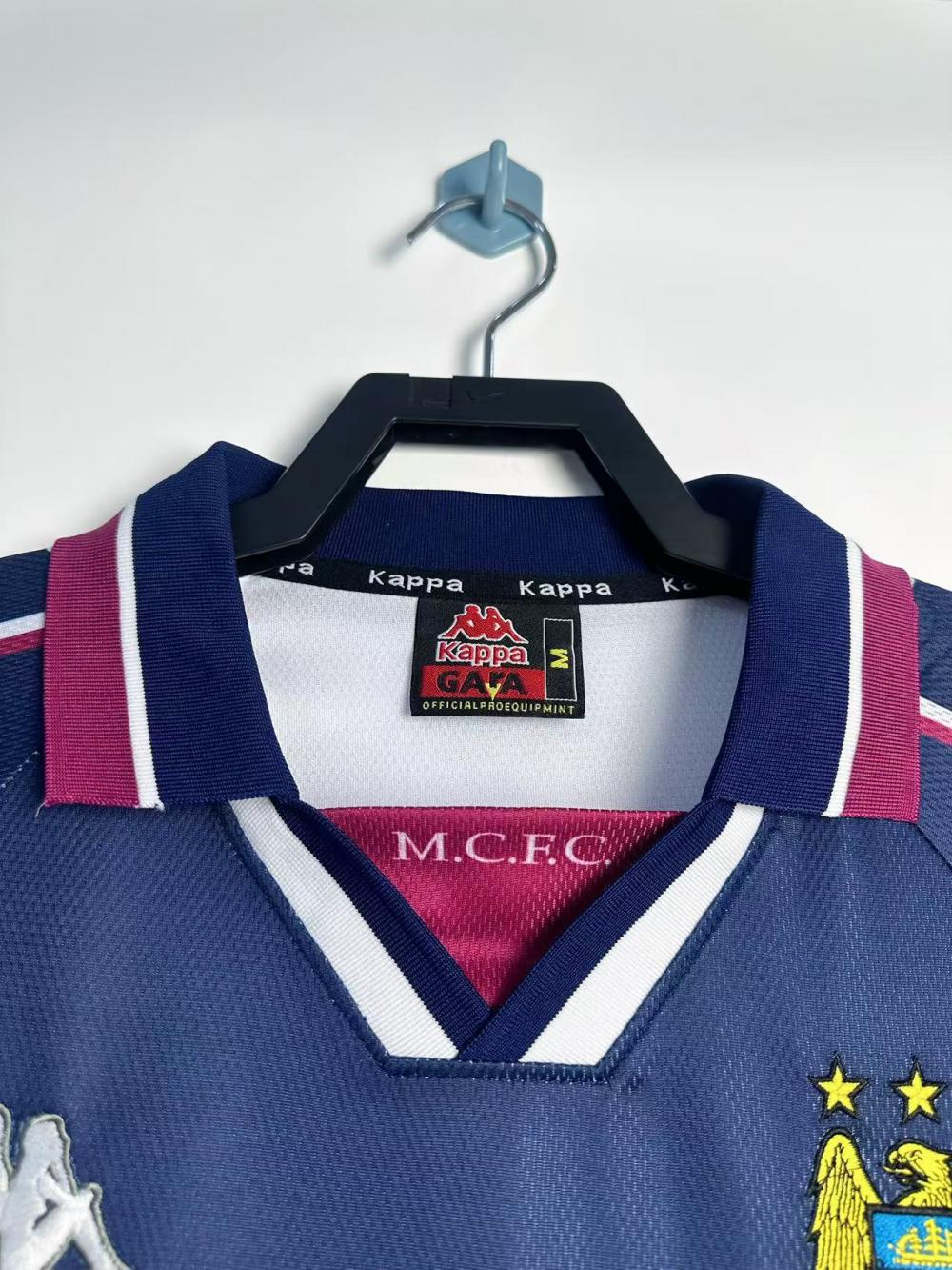 1997-1998 Retro Long Sleeve Manchester City Away