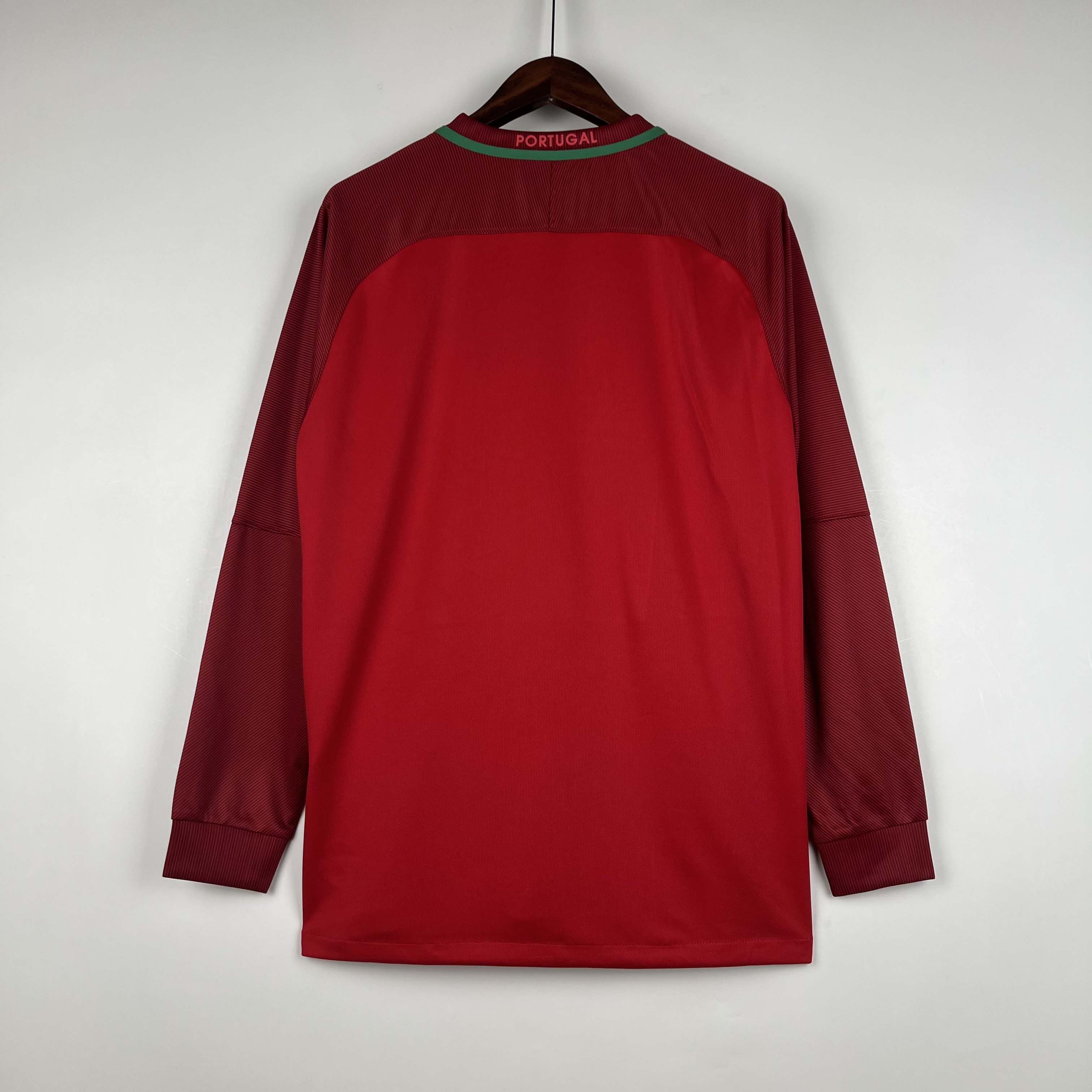 2016 Retro Long Sleeve Portugal Home