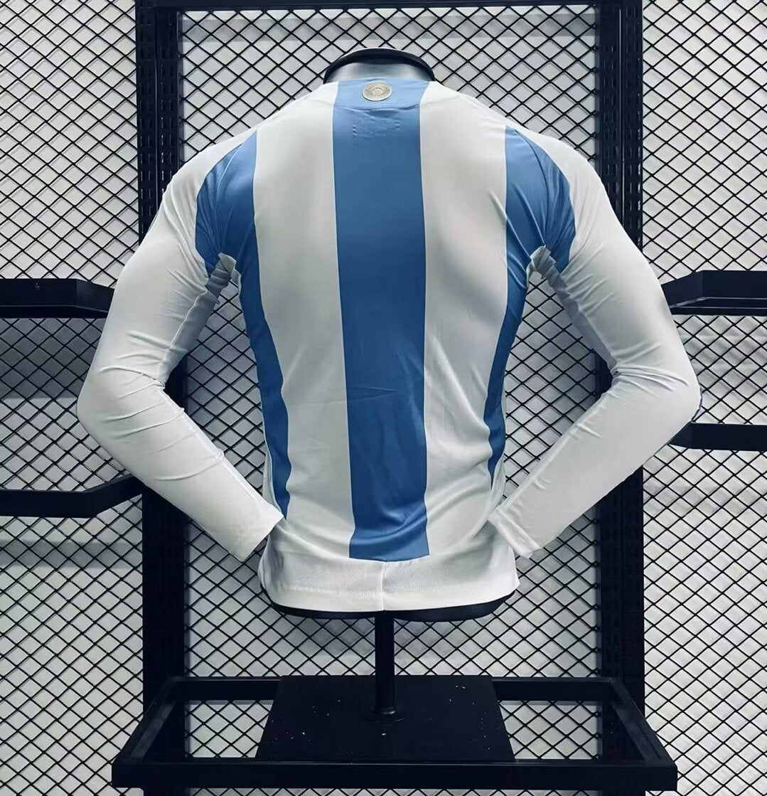 2024-2025 Player Version Argentina Home Long Sleeves Jersey