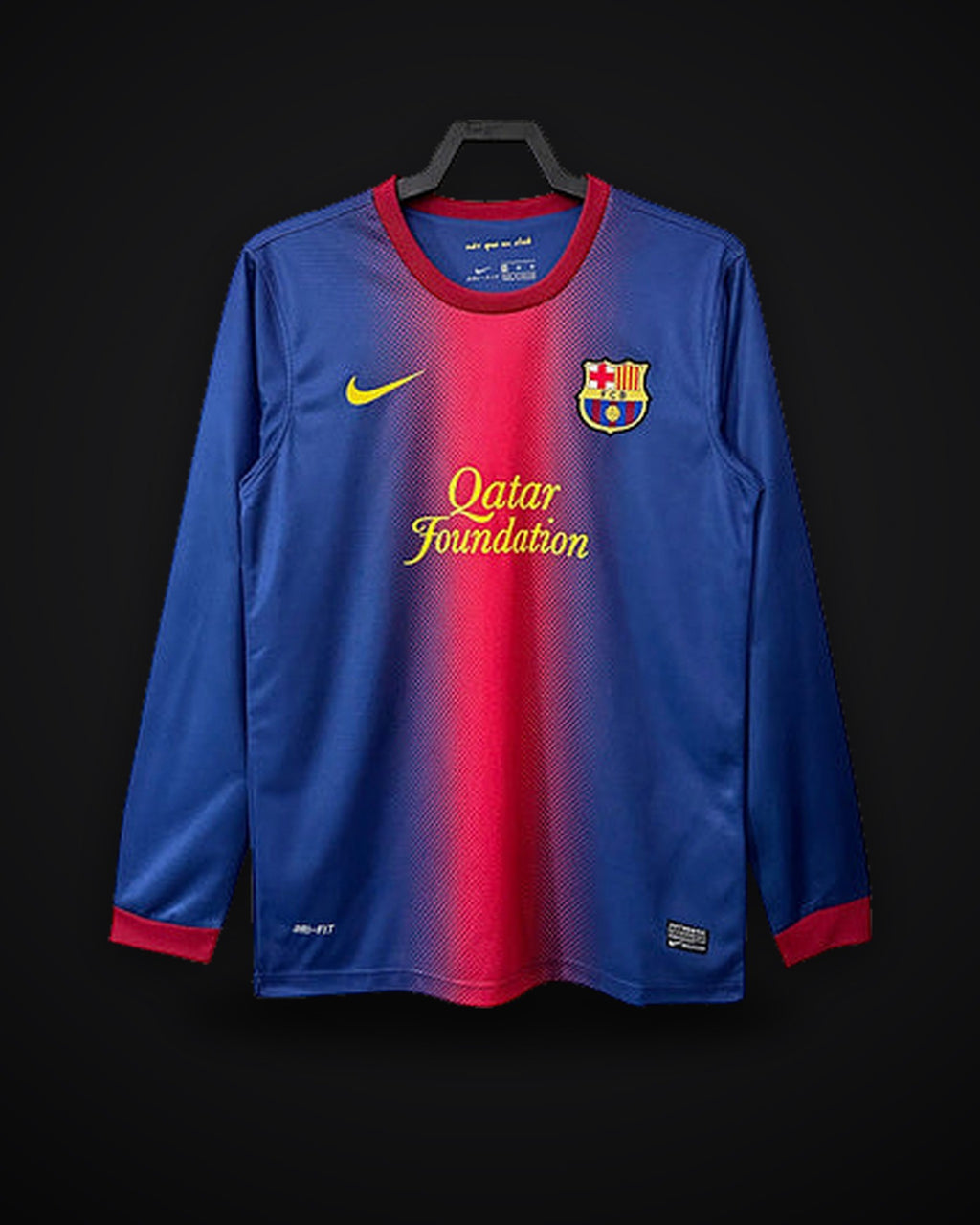 2012/2013 Retro Long Sleeve Barcelona Home