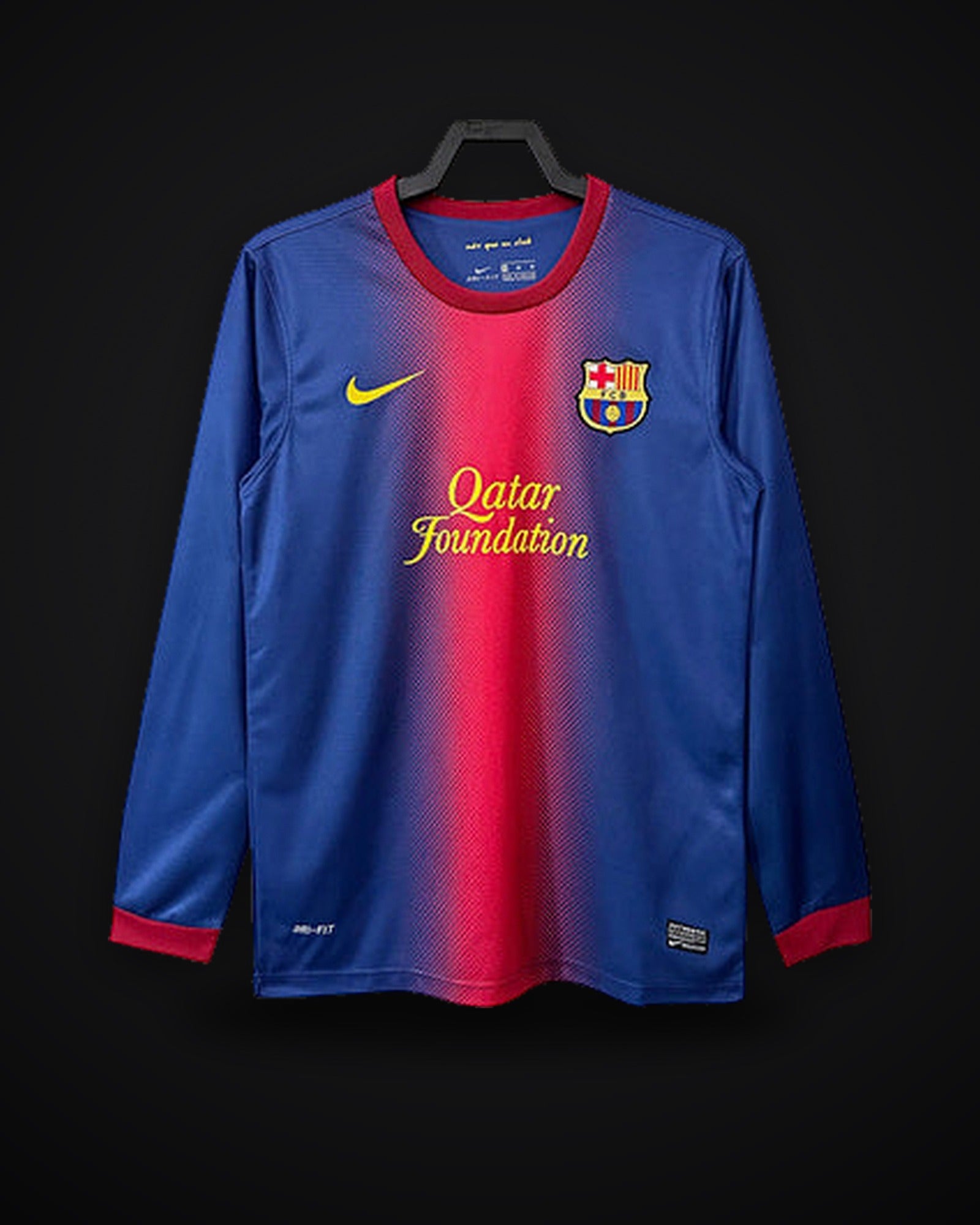 2012/2013 Retro Long Sleeve Barcelona Home