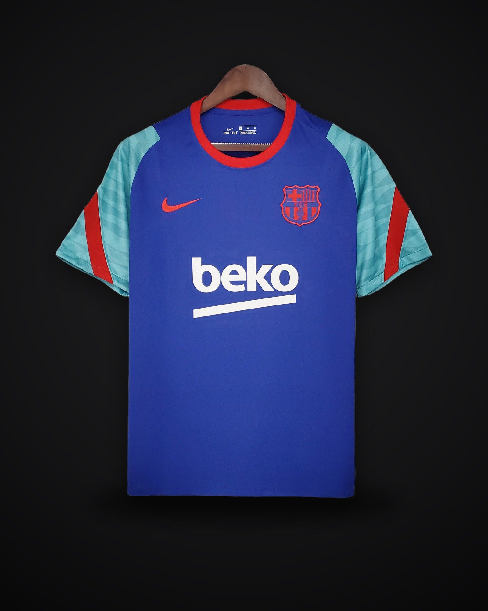 2021/2022 Barcelona Jersey Training Wear Blue And Green