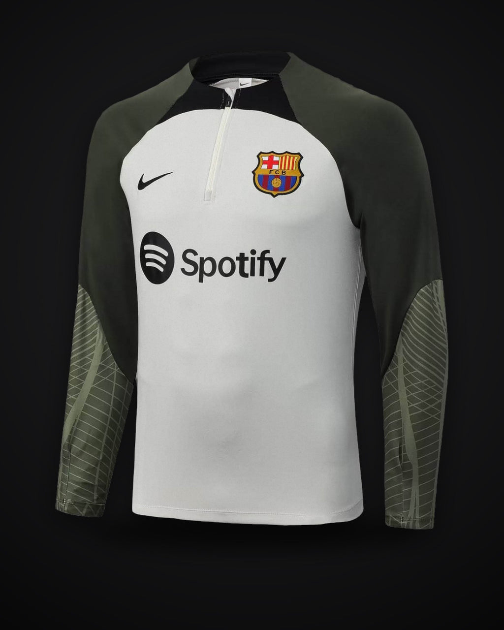 2023/2024 Barcelona Half-Pull Training Suit Grey Jersey Set