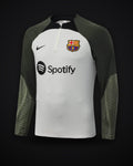 2023/2024 Barcelona Half-Pull Training Suit Grey Jersey Set