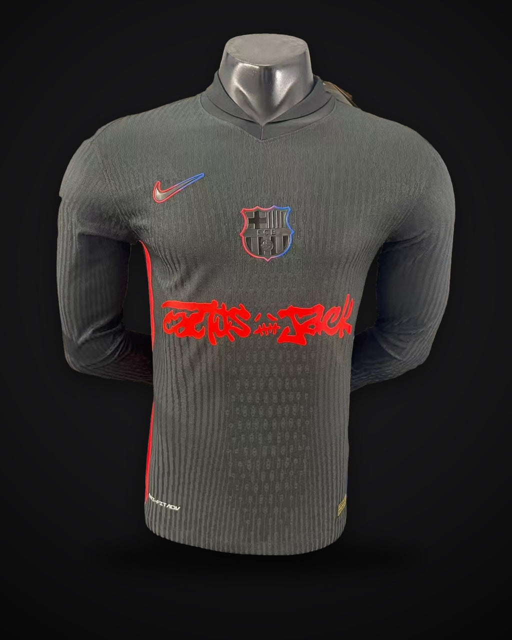 2024/2025 Long Sleeve Player Version Barcelona x Travis Scott Collab Away