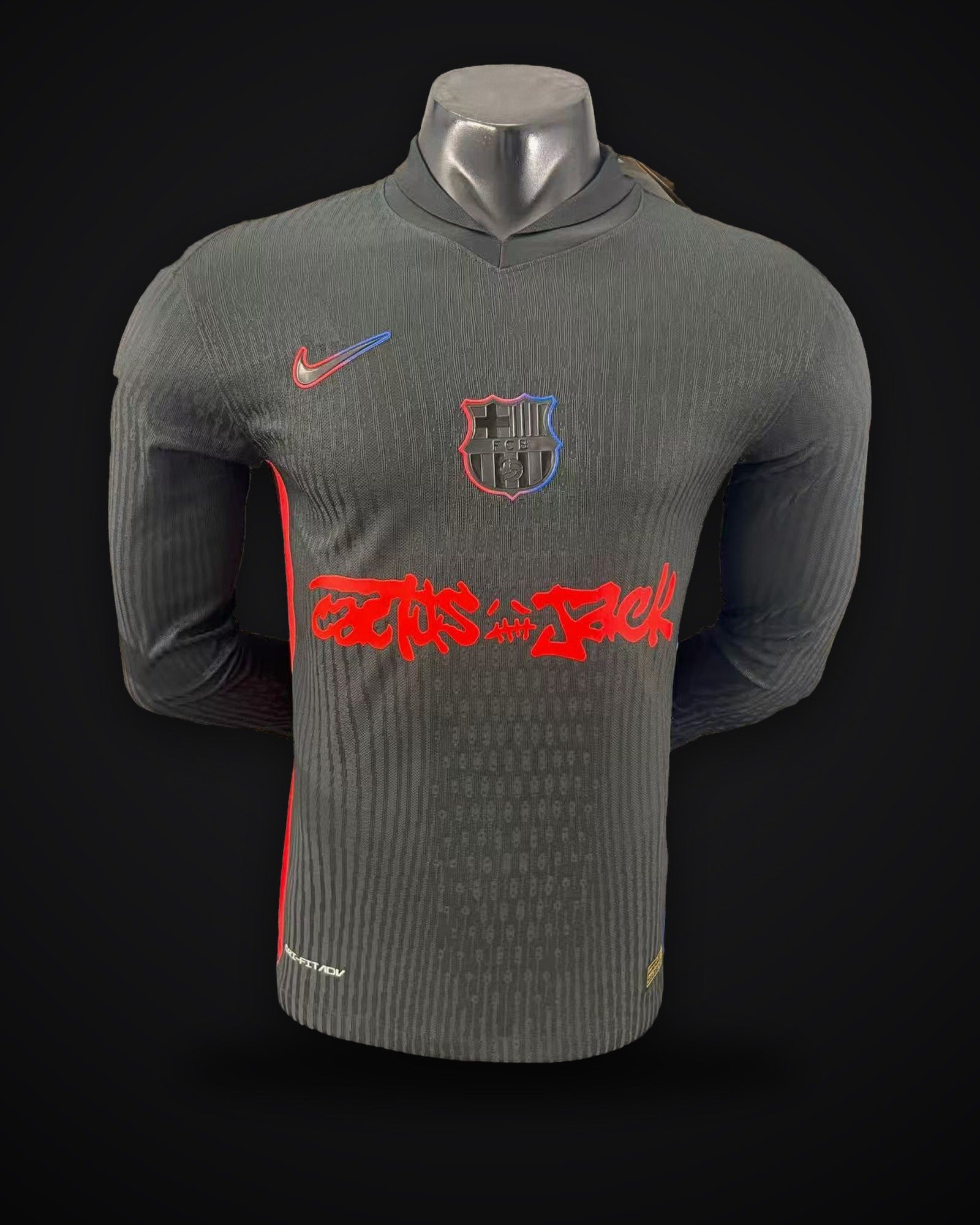 2024/2025 Long Sleeve Player Version Barcelona x Travis Scott Collab Away