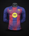 2025/2026 Long Sleeve Player Version Barcelona Home