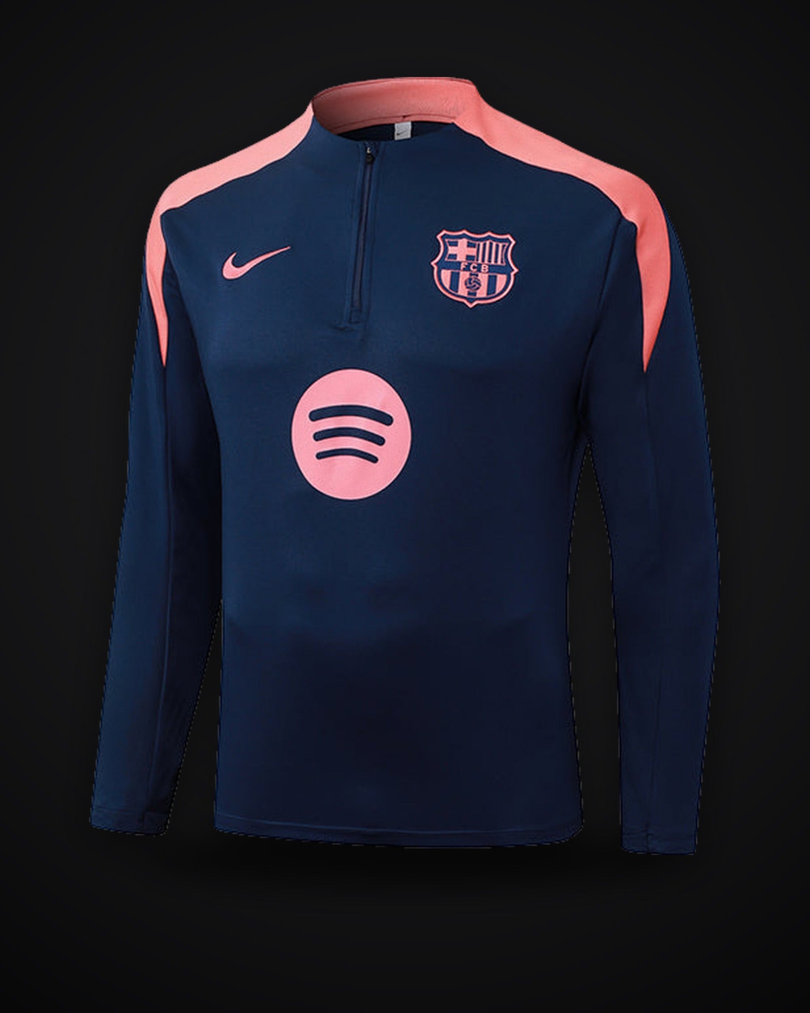 2025/2026 Barcelona Half-Pull Training Suit Royal Blue Jersey Set