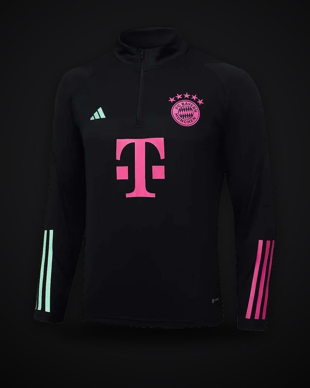 2023/2024 Bayern Munich Half-Pull Training Suit Black