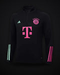 2023/2024 Bayern Munich Half-Pull Training Suit Black