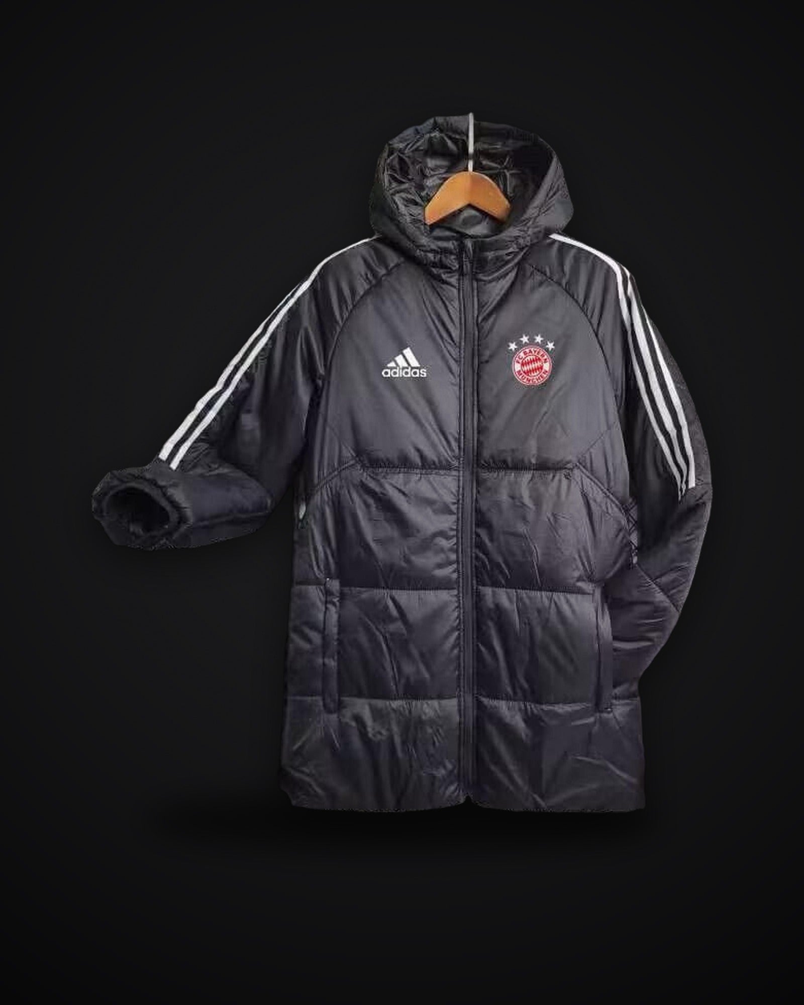 2024/2025 Bayern Munich Black-White Edge Soccer Long Cotton jacket