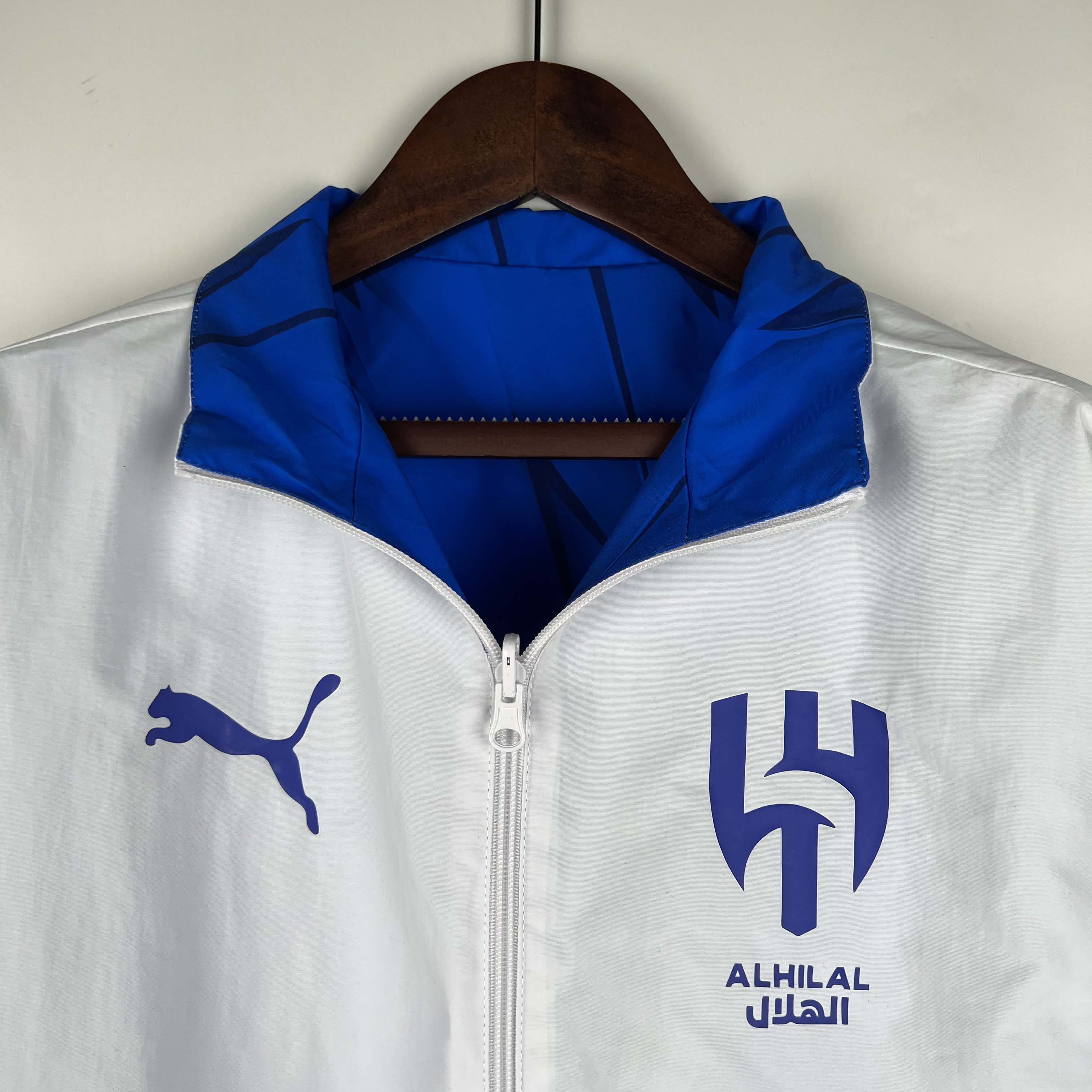 2023/2024 Al-Nassr Reversible Windbreaker(White-Blue)