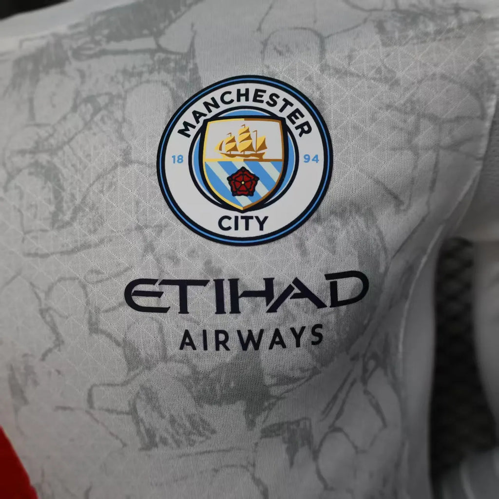 2025/2026 Long Sleeve Player Version Manchester City KidSuper Joint Edition White