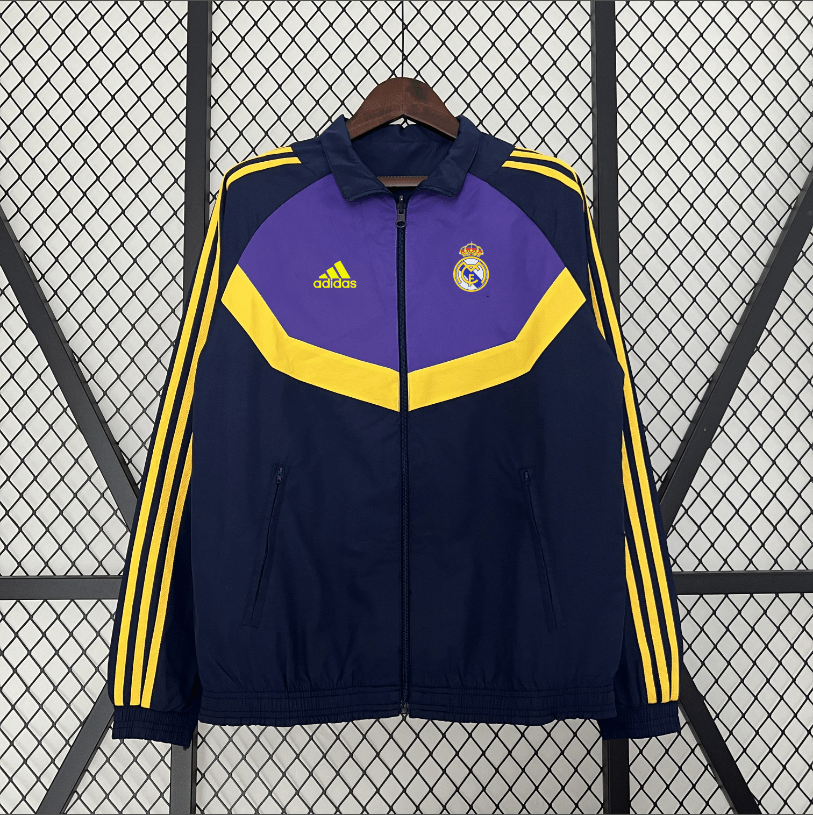 2024/2025 Real Madrid Reversible Windbreaker Black-Black and Purple