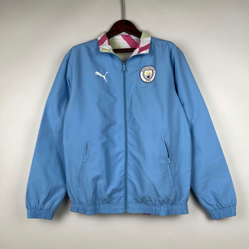 2023/2024 Manchester City Reversible Windbreaker Blue