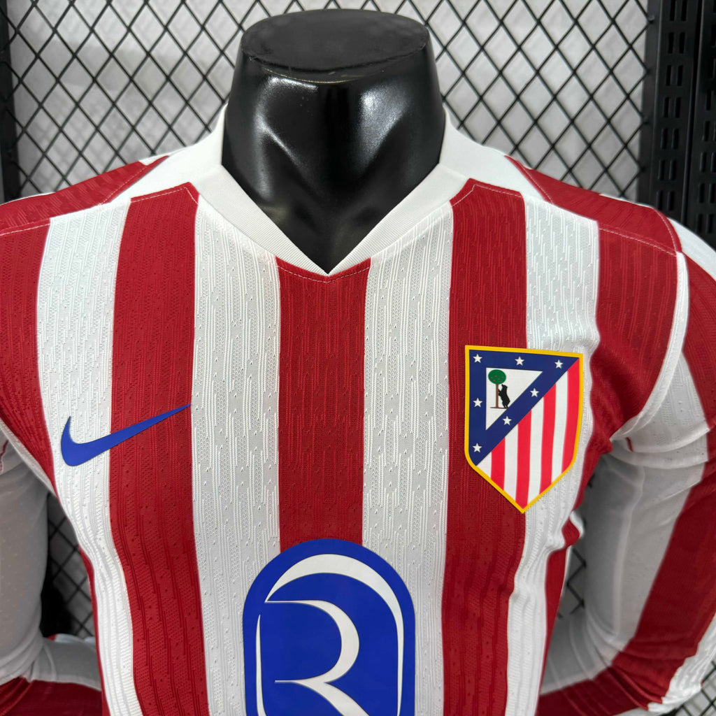 2025/2026 Player Version Atletico Madrid Home Long Sleeve