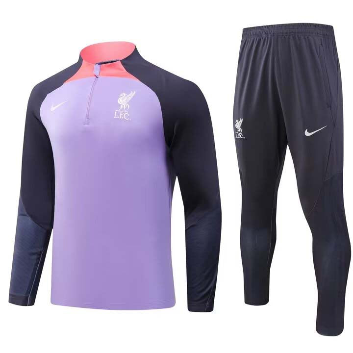 2023 Liverpool Half-Pull Training Suit Purple Jersey