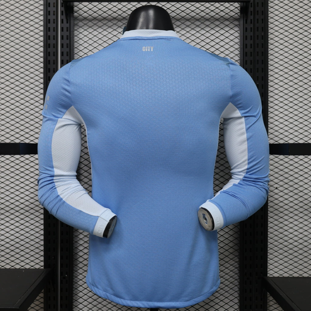 2026/2027 Long Sleeve Player Version Manchester City Home Football Shirt 1:1 Thai Quality topjersey