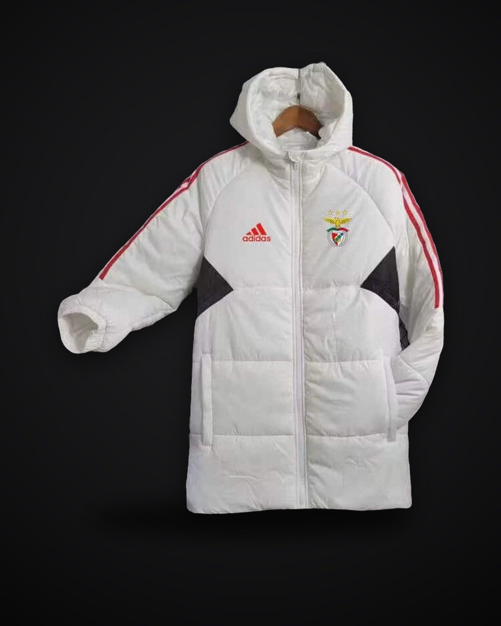 2024/2025 Benfica White-Red Edge Soccer Long Cotton jacket