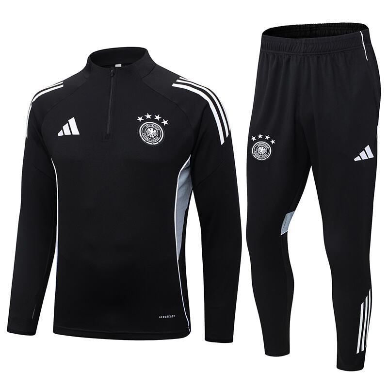 2025/2026 Germany Half-Pull Training Suit Black Jersey Set