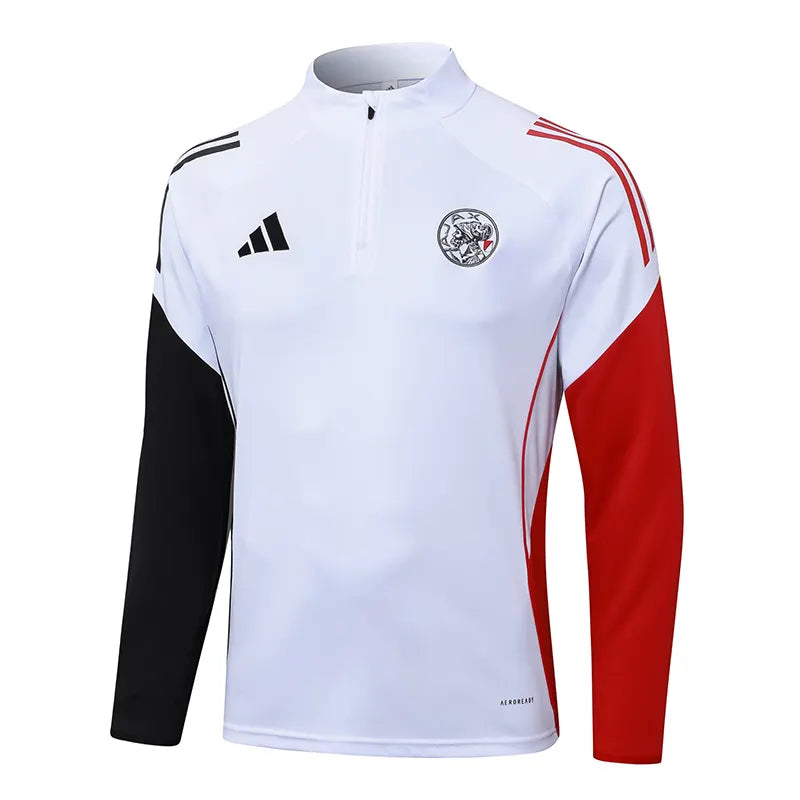 2025/2026 Ajax Half-Pull Training Suit White