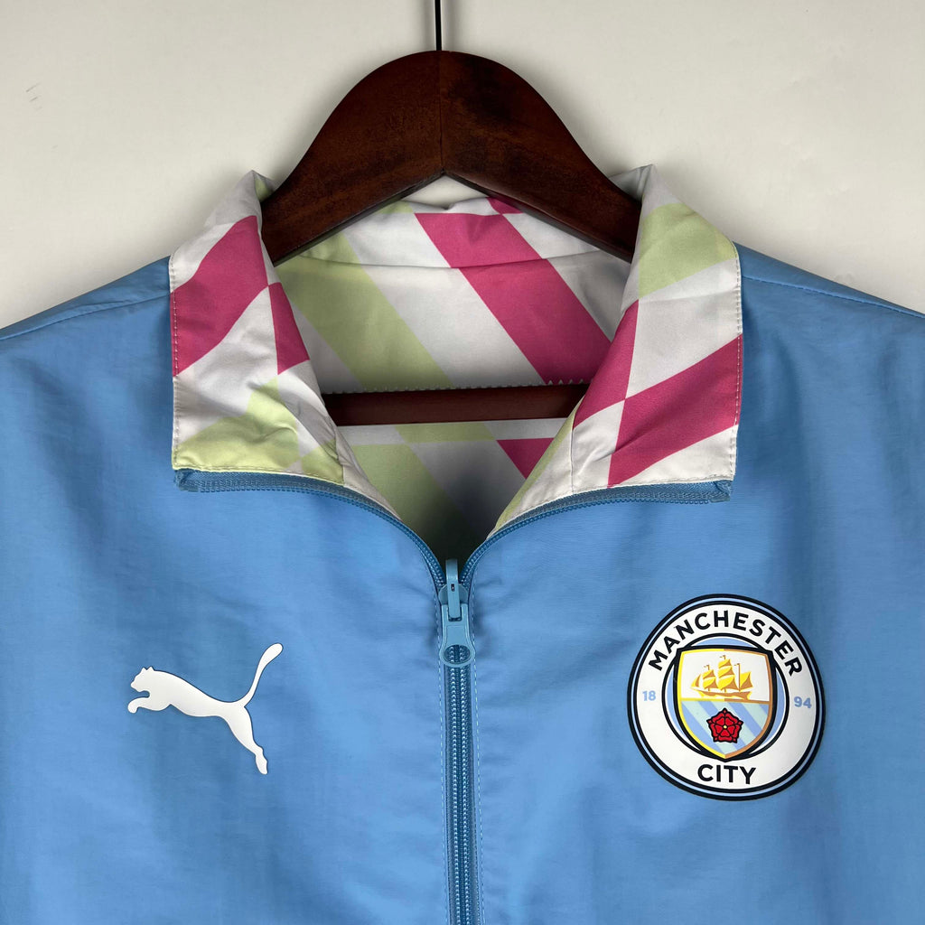 2023/2024 Manchester City Reversible Windbreaker Blue