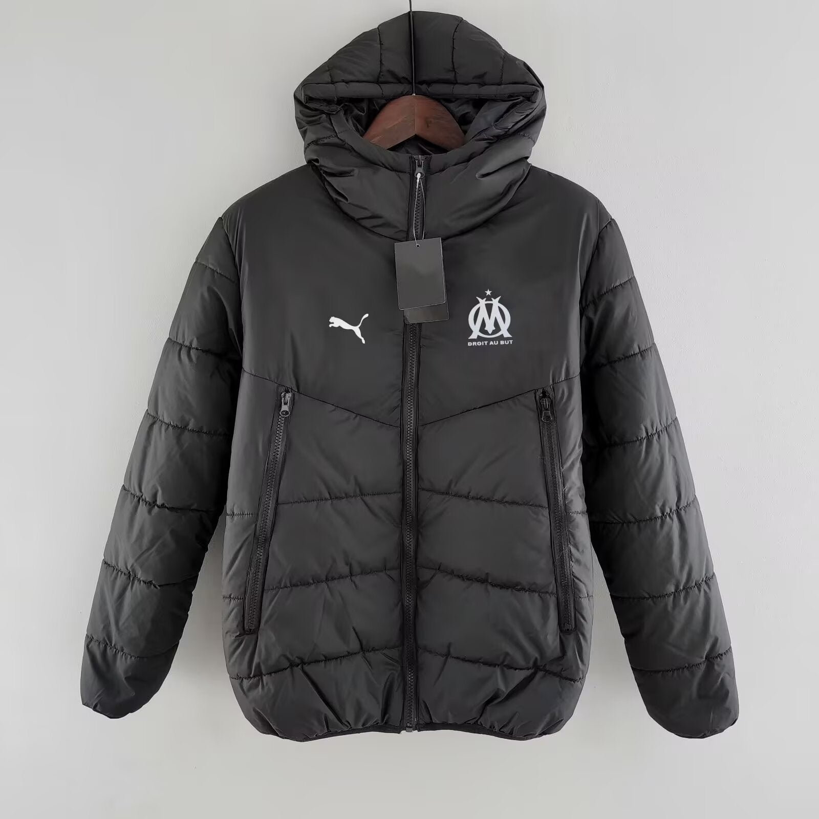 2024/2025 Olympique de Marseille Black Soccer Cotton jacket