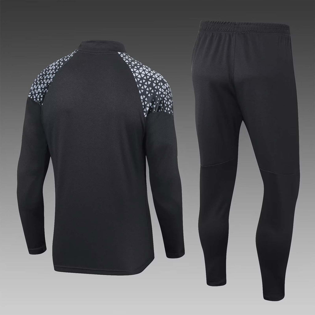 2023/2024 Olympique de Marseille Half-Pull Training Suit Black