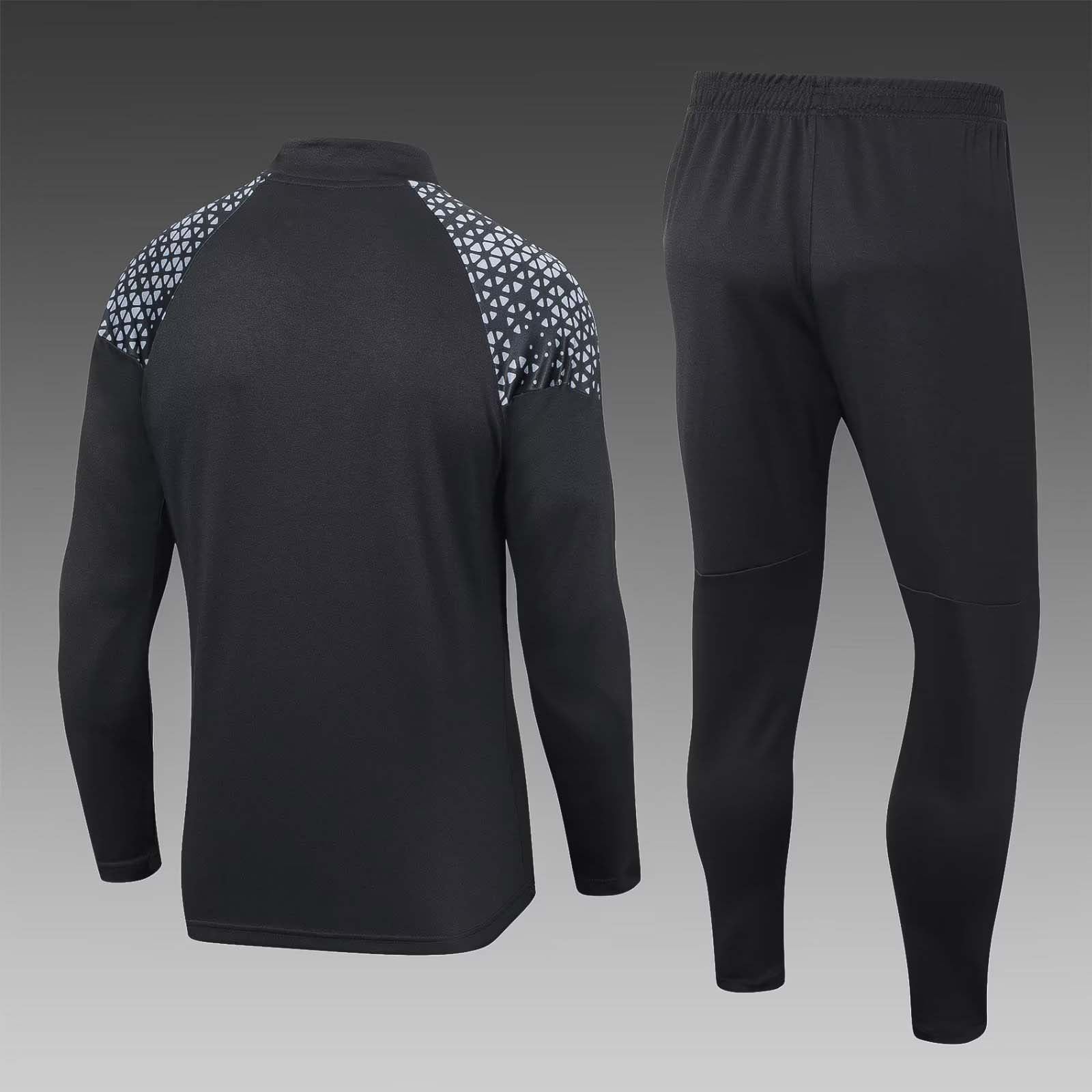 2023/2024 Olympique de Marseille Half-Pull Training Suit Black