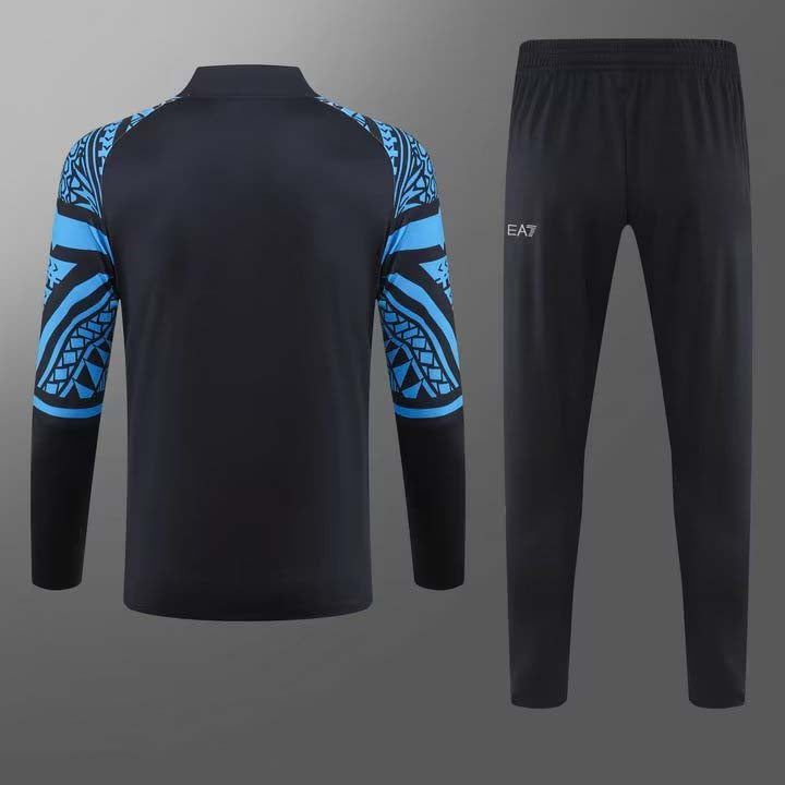 2023-2024 Napoli Half-Pull Training Suit Dark blue