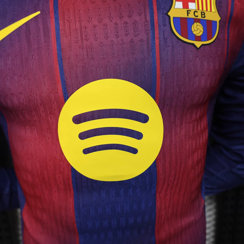 2025/2026 Long Sleeve Player Version Barcelona Home