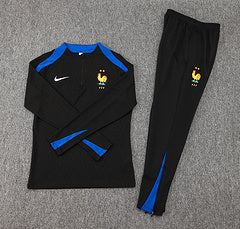 2024-2025 France Half-Pull Training Suit Black