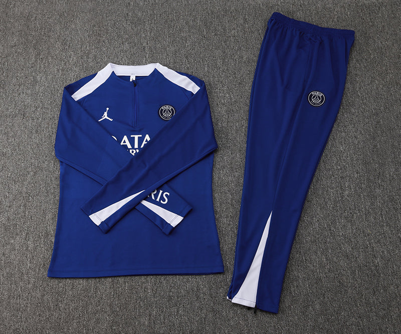 2025/2026 Psg Paris Saint-Germain Half-Pull Training Suit Blue Set