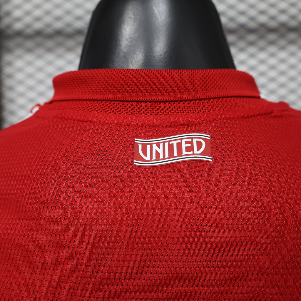 2026/2027 Long Sleeve Player Version Manchester United Home Football Shirt 1:1 Thai Quality topjersey