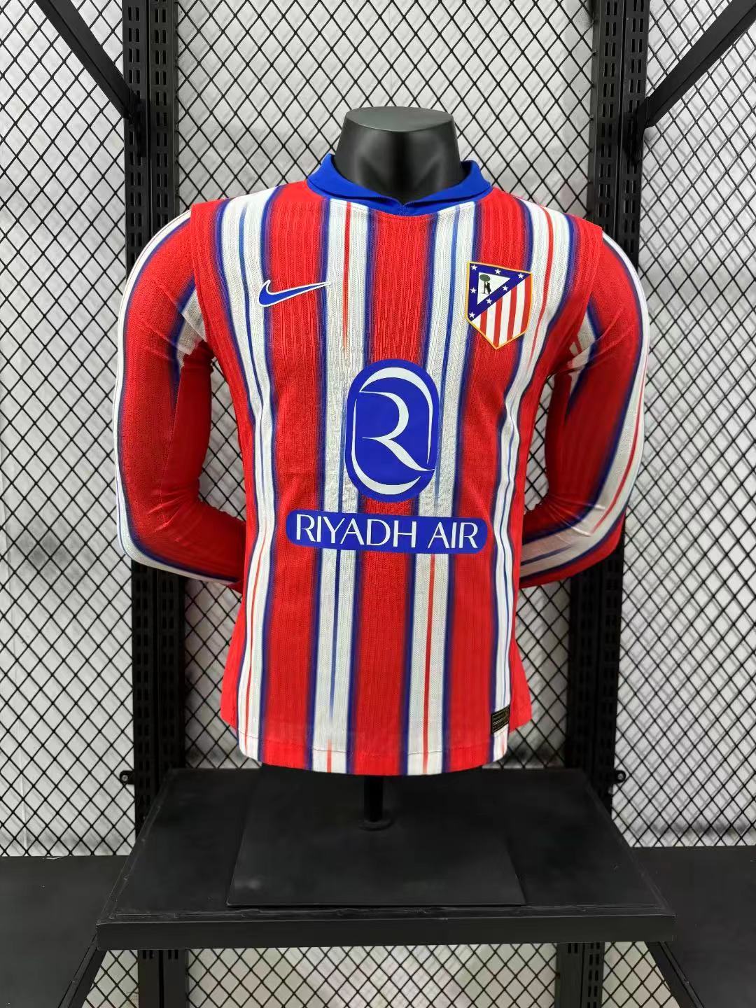 2024/2025 Player Version Atletico Madrid Home Long Sleeve