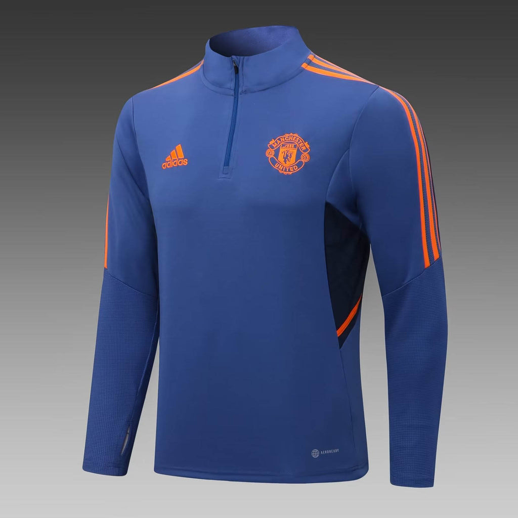 2022/2023 Manchester United Half-Pull Training Suit Blue