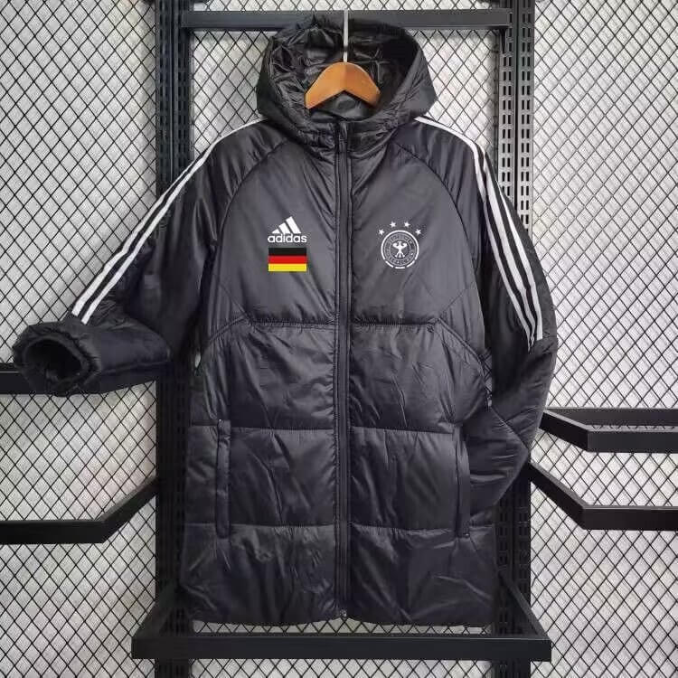 2024 Germany Black-White Edge Soccer Long Cotton jacket