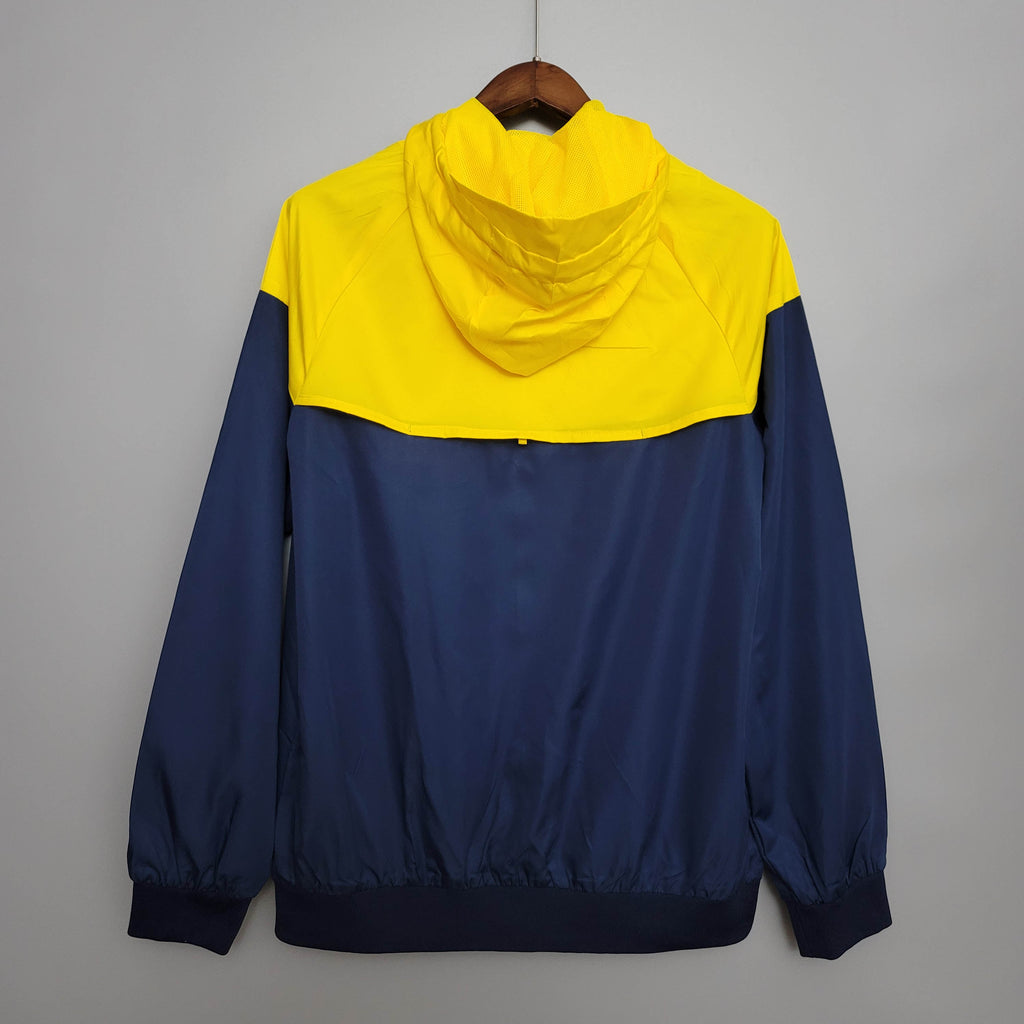 2021 Windbreaker Blue-Yellow Boca Juniors Jersey