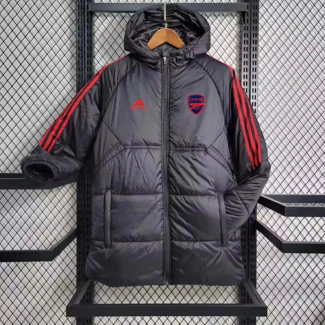 2024/2025 Arsenal Black-Red Edge Soccer Long Cotton jacket